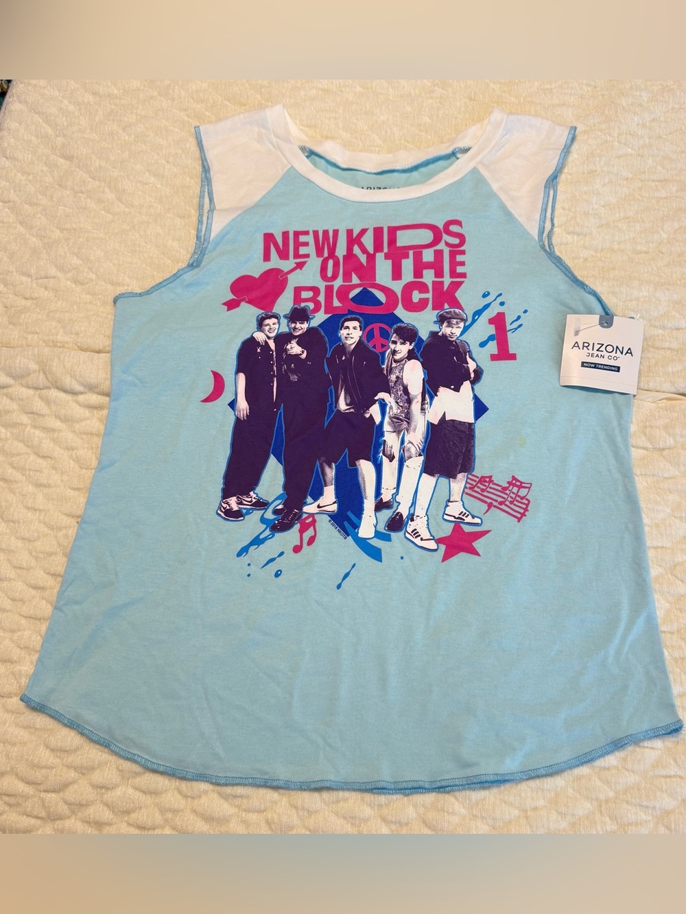 Arizona Jean Co New Kids on the Block NKOTB T Shirt Kids Size medium Sleeveless